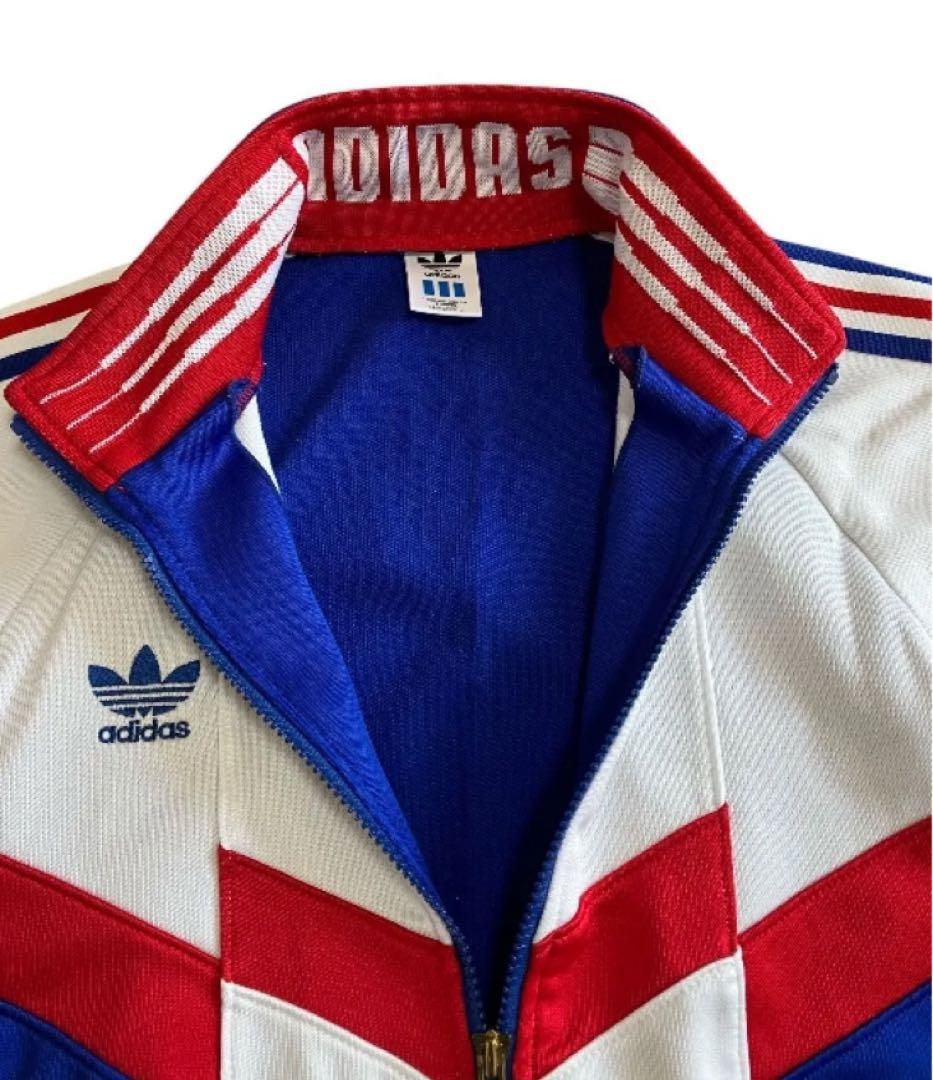 90s アディダス トレフォイル ジャージ トリコロール　上下セット