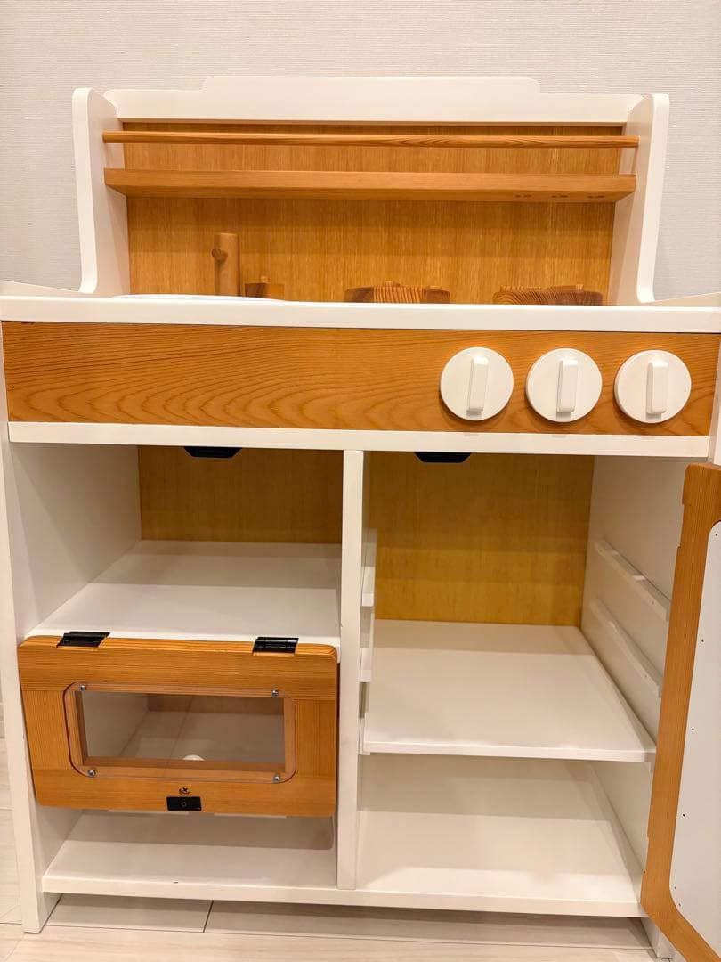 木製おままごとキッチン　ピエニコティ　モモナチュラル　ウッディプッディ付き