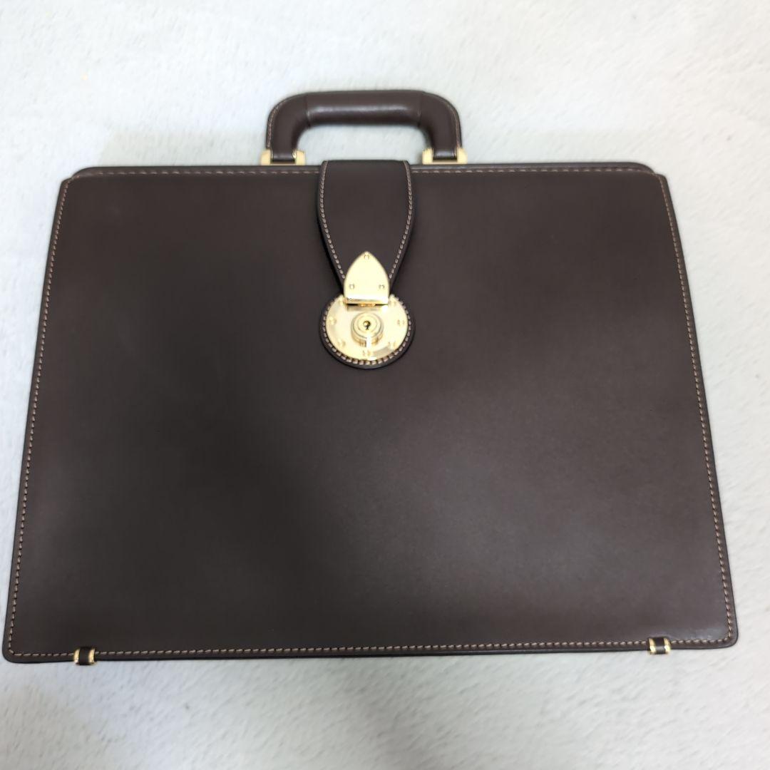 土屋鞄 スリムダレスバッグ ダークブラウン