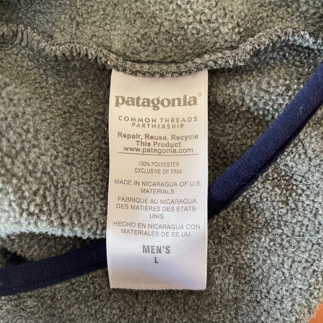 Patagonia Snap-Tフリース★ネイビー×グレー　メンズL★柴田ひかり