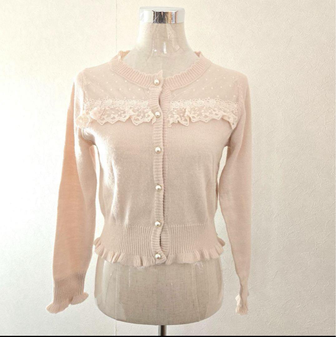 リズリサ LIZLISA リボンベア柄 ワンピース カーディガン セット 姫系