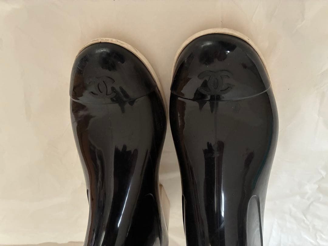 CHANEL シャネル カメリアレインブーツ 36