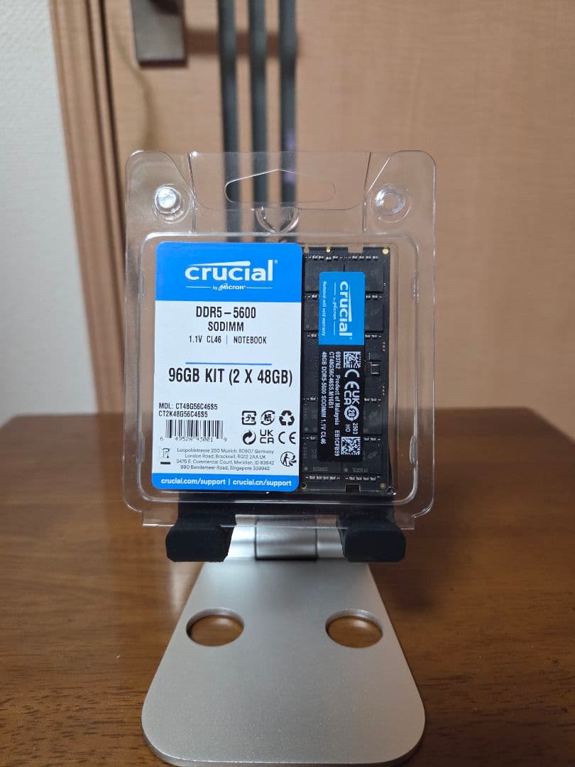 Crucial DDR5-5600 SODIMM 96GBキット