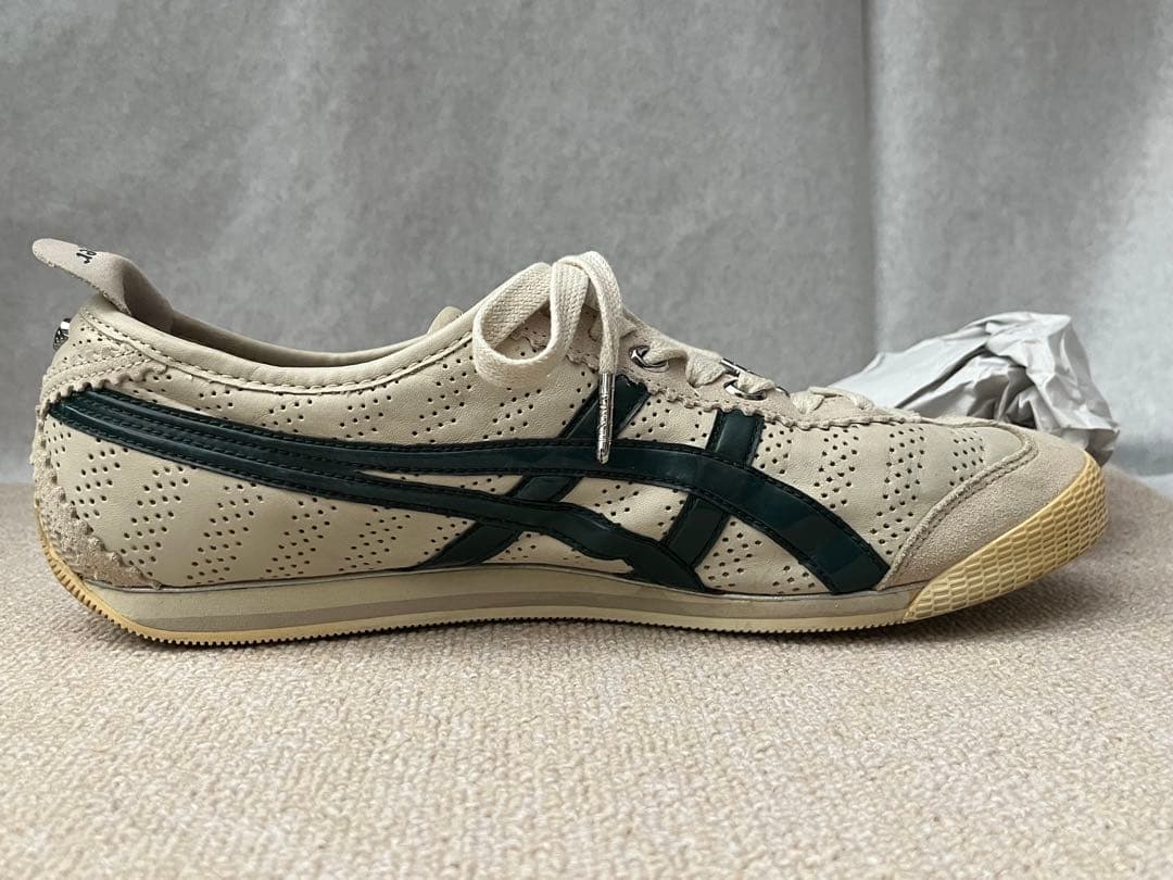 28cm 限定品 オニツカタイガー ミニ MINI コラボ スニーカー 白 緑