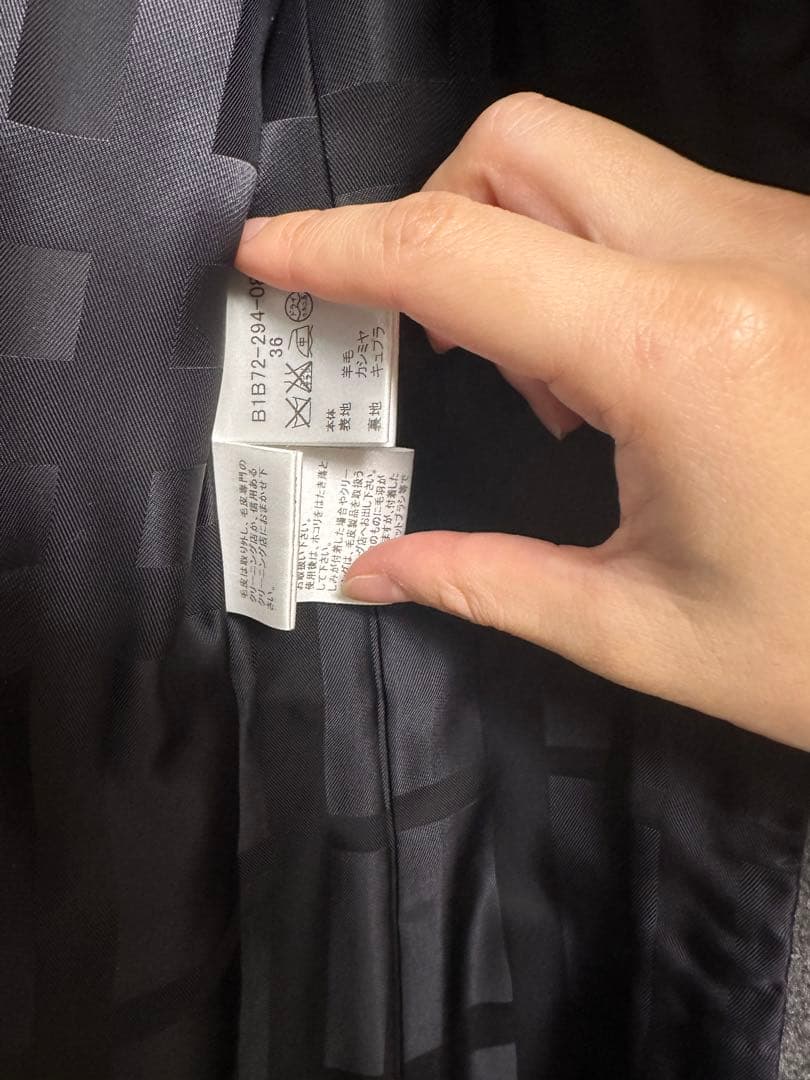 BURBERRY グレー ダッフルコート 36