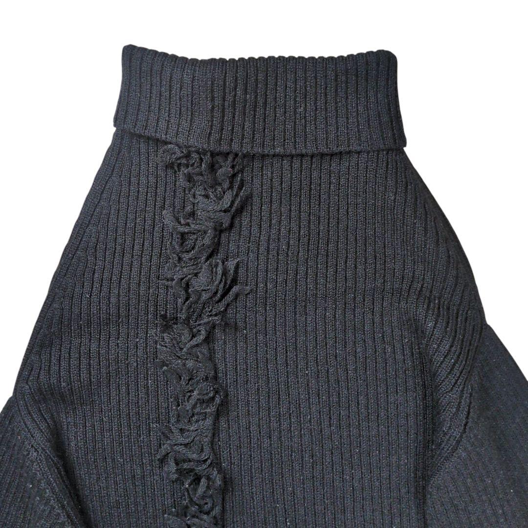 【希少】Y's ワイズ アルパカウール フリンジ オバケニット