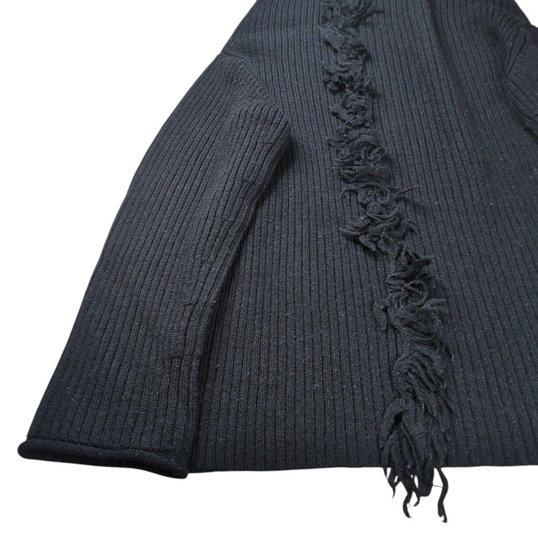 【希少】Y's ワイズ アルパカウール フリンジ オバケニット