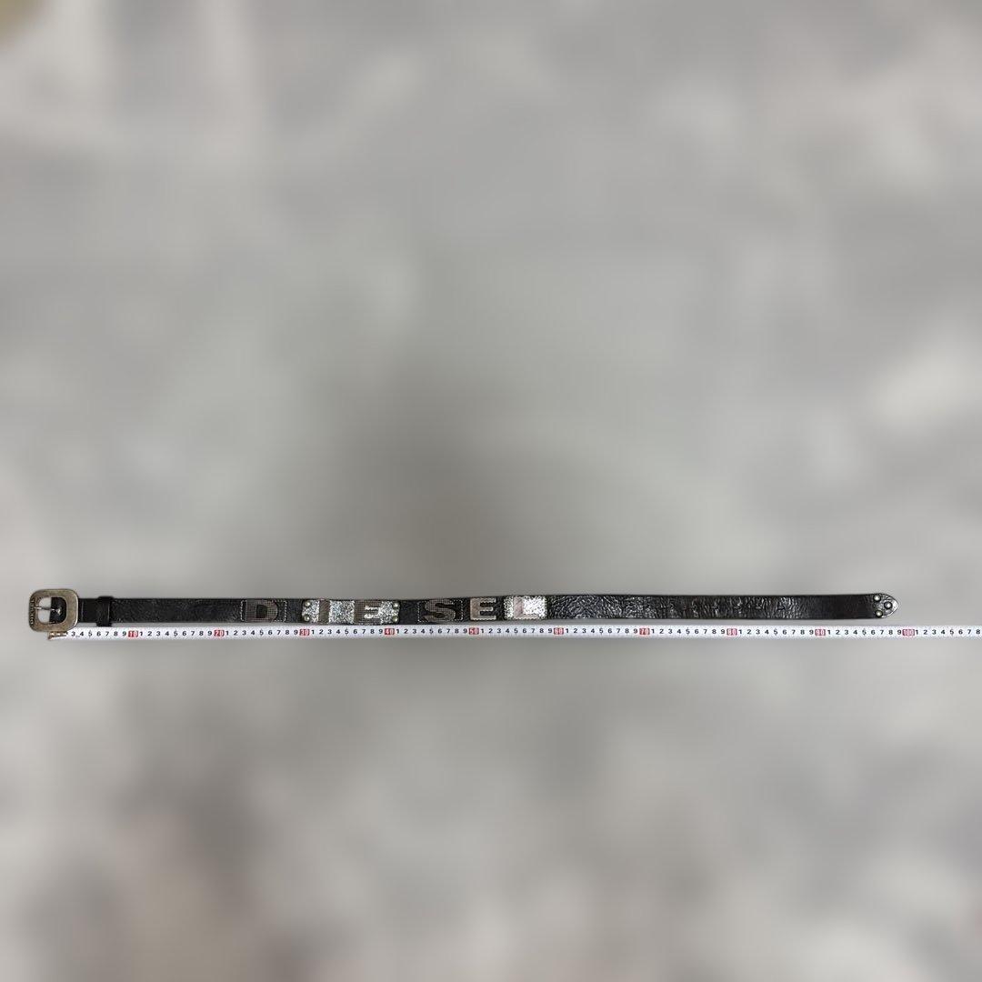 DIESEL ロゴ入り ブラックレザーベルト ディーゼル ベルト