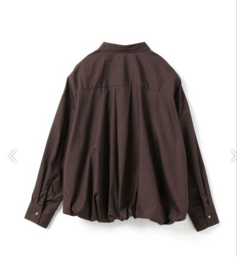 ミズイロインド　バルーンシャツ ブラウン