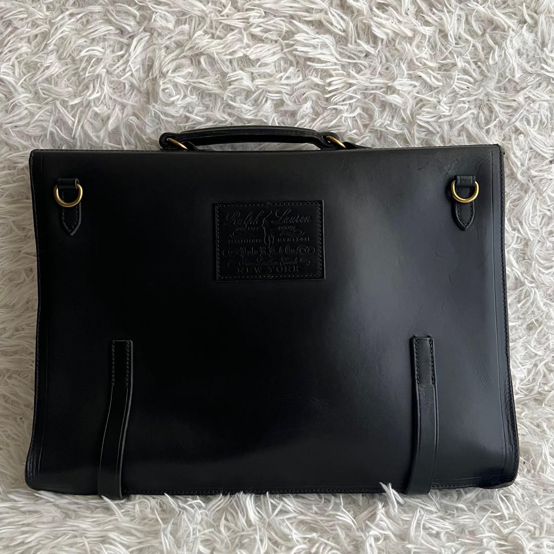 ポロラルフローレン ヘリテージ ブリーフケース ビジネスバッグ 黒 2way