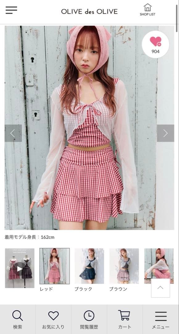 【新品未着用】OLIVE des OLIVE レース羽織付リボンswimwear