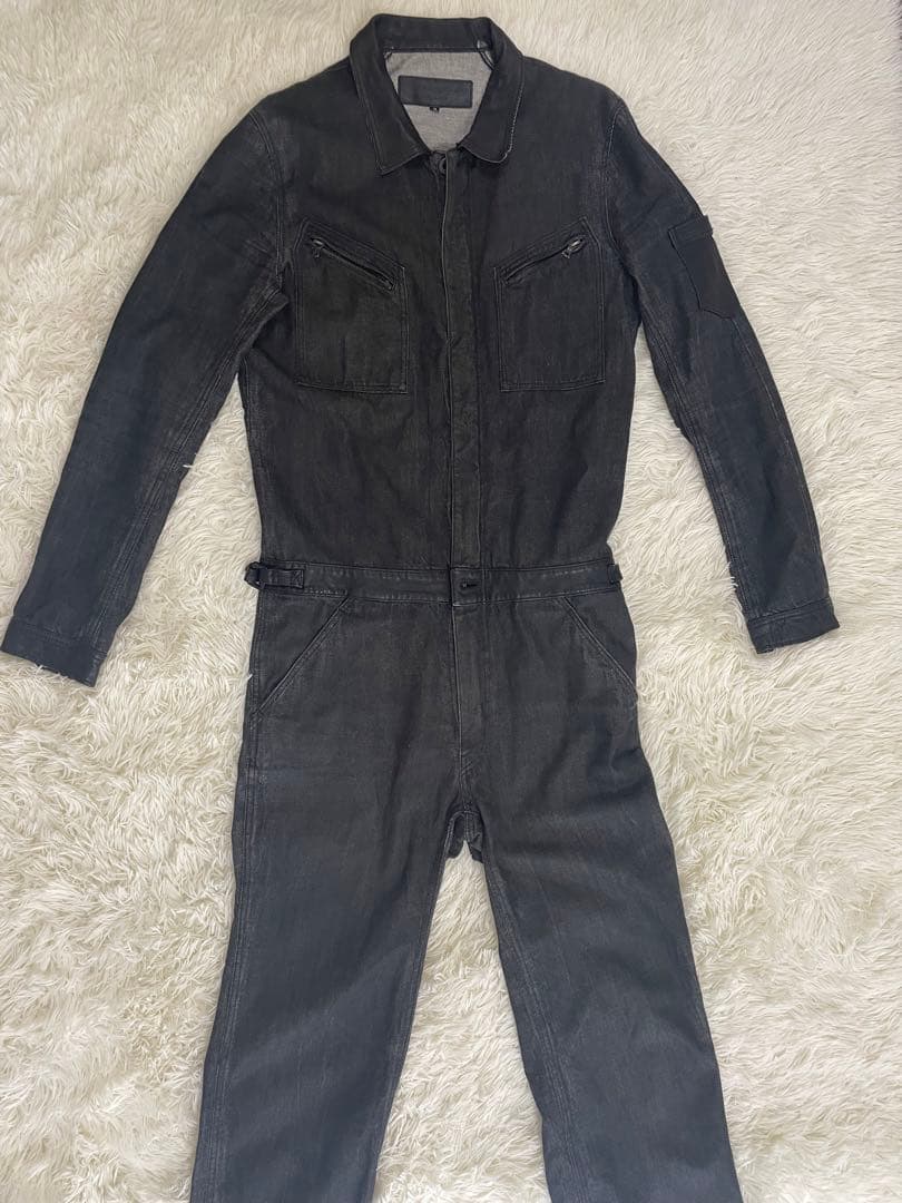 BACKLASH バックラッシュ デニム オールインワン ツナギ つなぎ 黒L