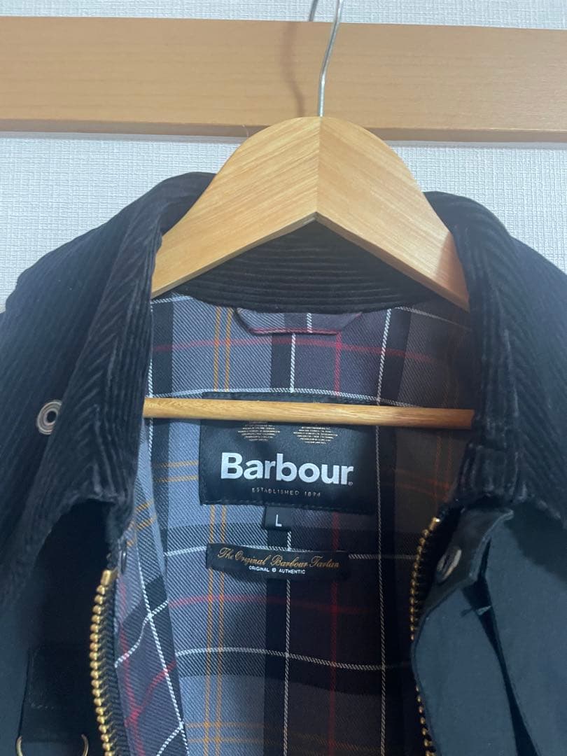 Barbour ブラック ジャケット Lサイズ 専用カバー付き