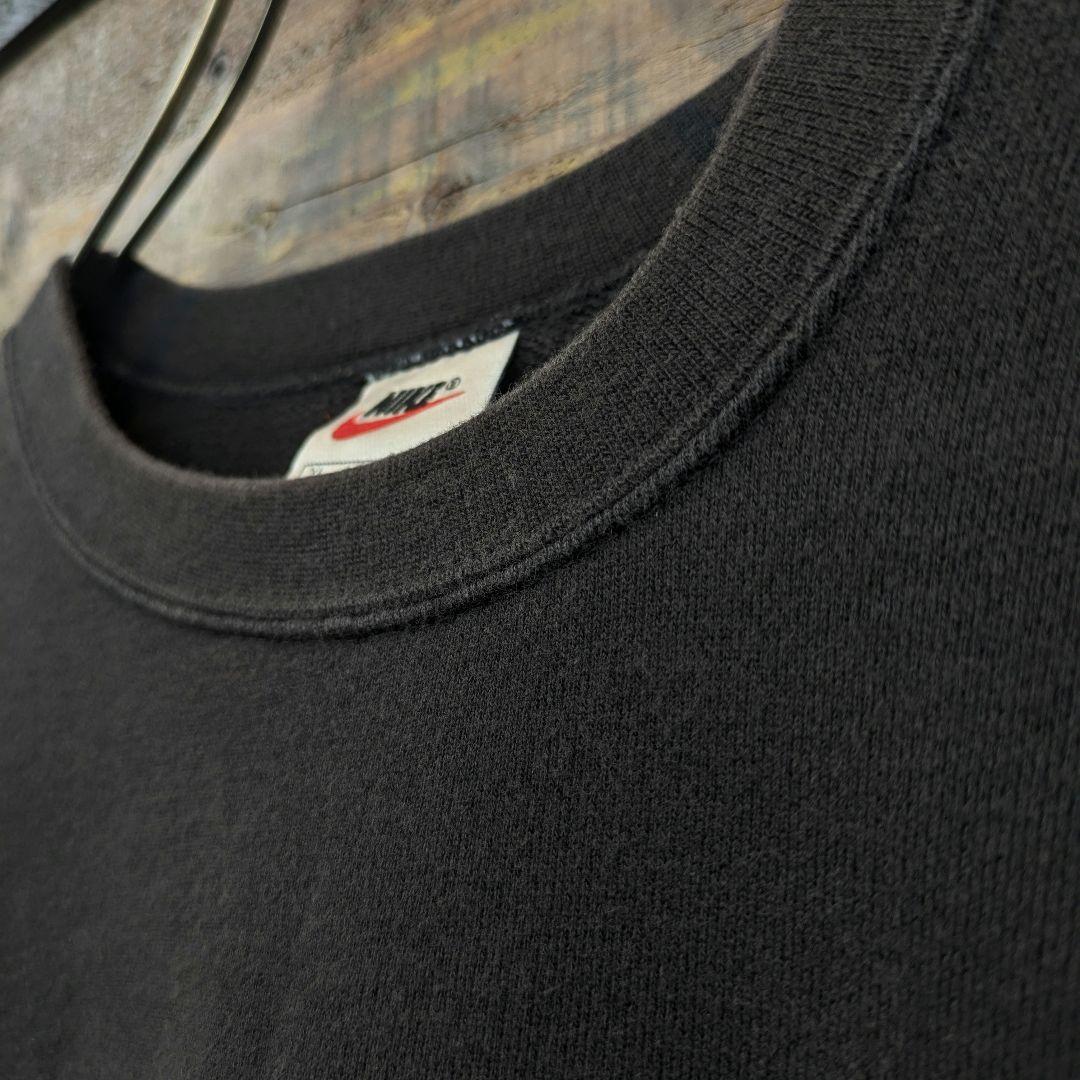 90s　OLD NIKE　ブラックフェード　肉厚　極太アーム　スウェット　XL
