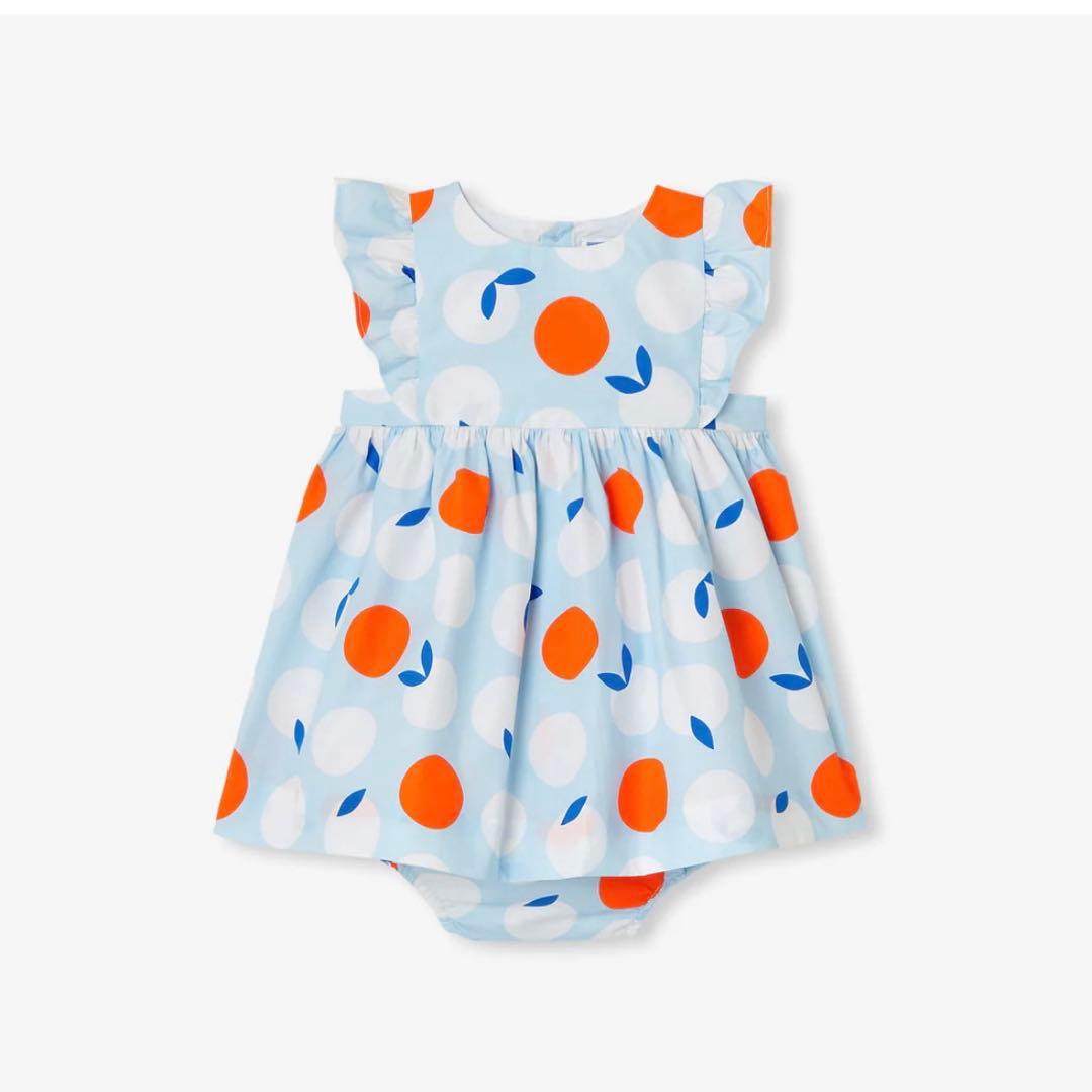 新品jacadi 18M 81cm 2025SSフリル付きワンピース ジャカディ