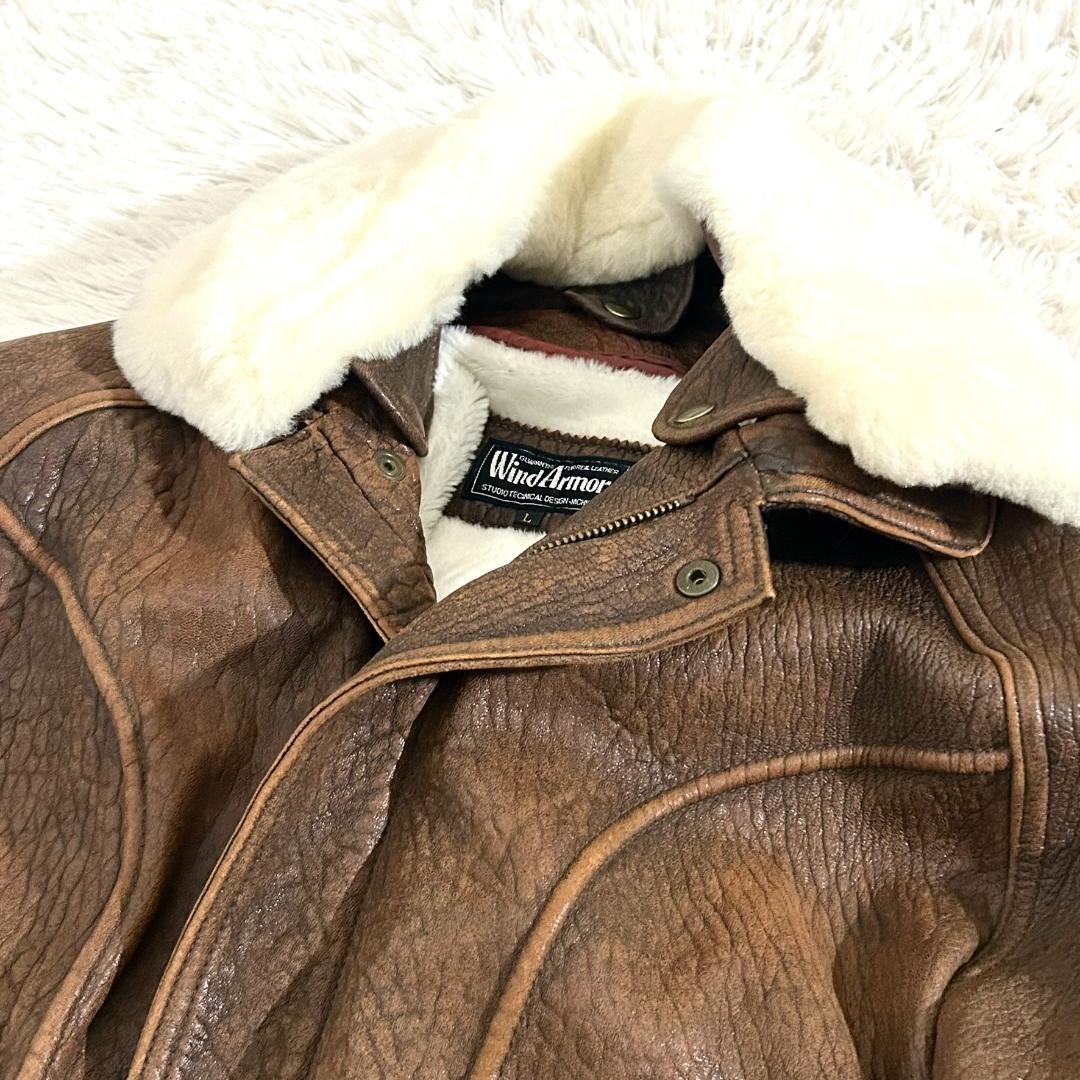 Wind Armor 本革 G-1型 ボアレザージャケット L ヴィンテージ