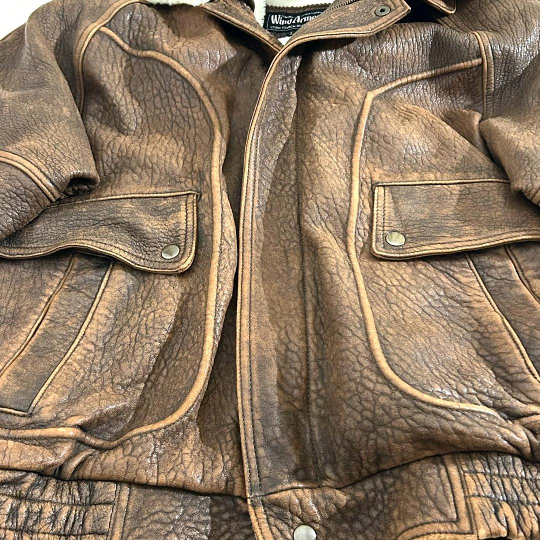 Wind Armor 本革 G-1型 ボアレザージャケット L ヴィンテージ
