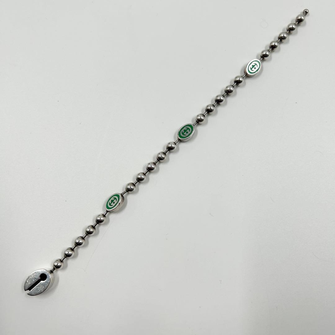 美品✨　グッチ　GUCCI ブレスレット　インターロッキング　ボールチェーン G