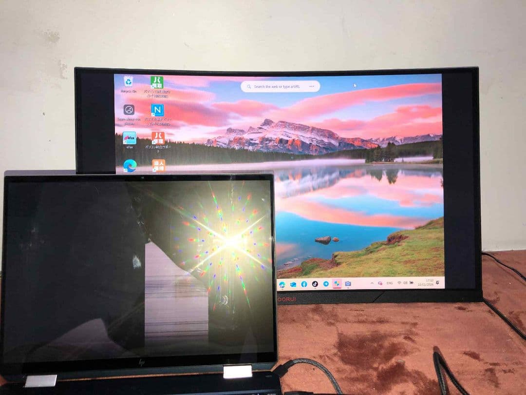 画面割れ HPノートi7-1165G7 16GB SSD512GB HDMI使用