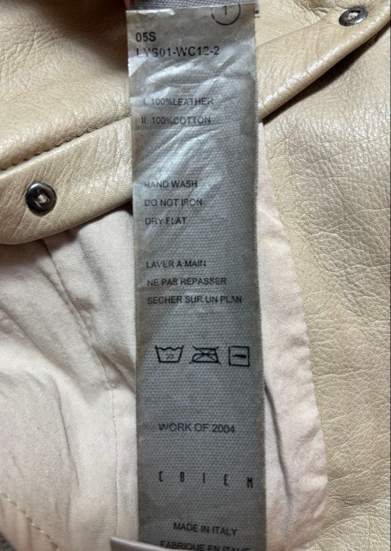 の*い様 CARPE DIEM 05SS washable leather sh