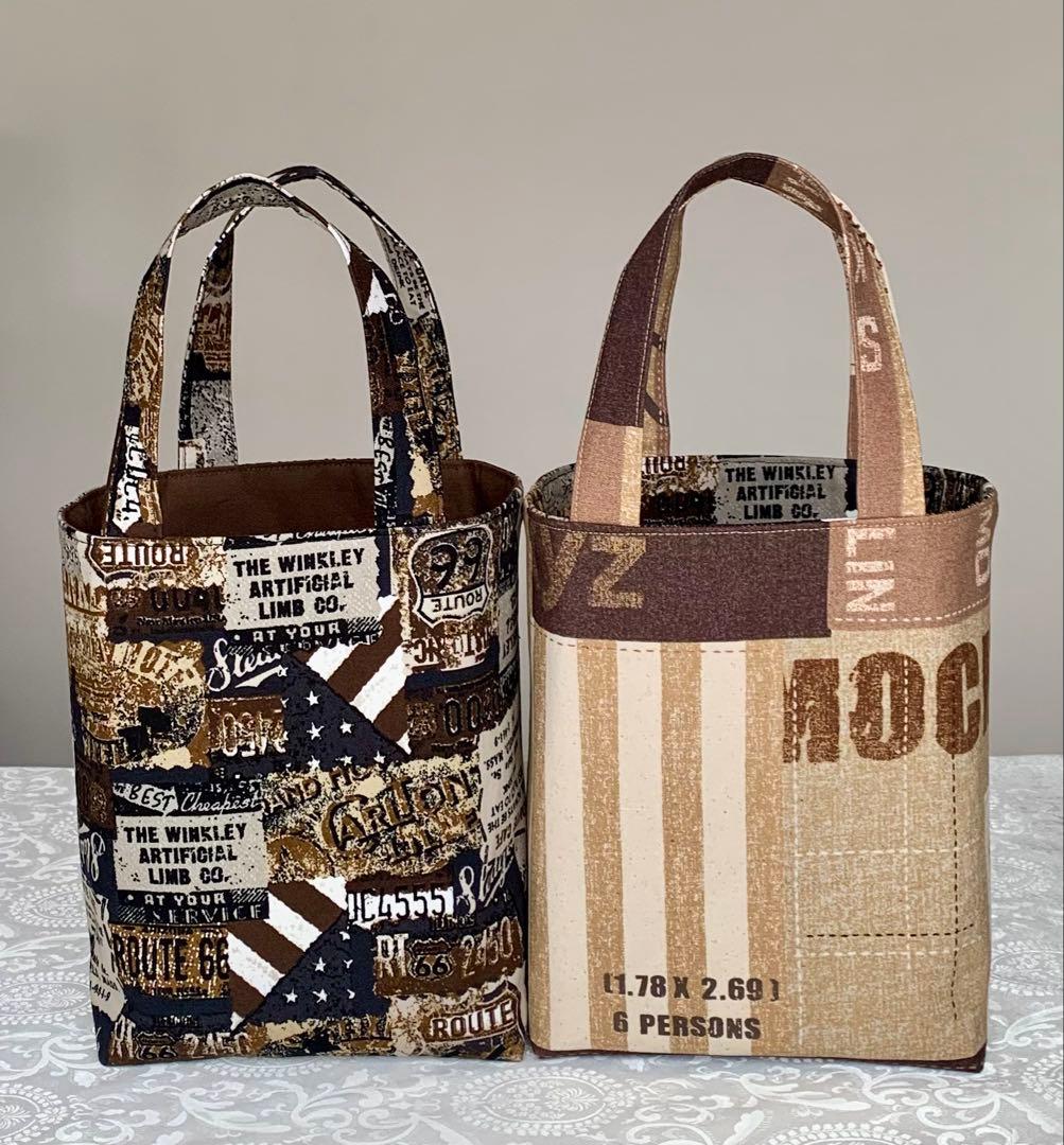 豆柴助　ティーカップに入った可愛い仔犬と紫陽花　トートバッグ　小物入れ