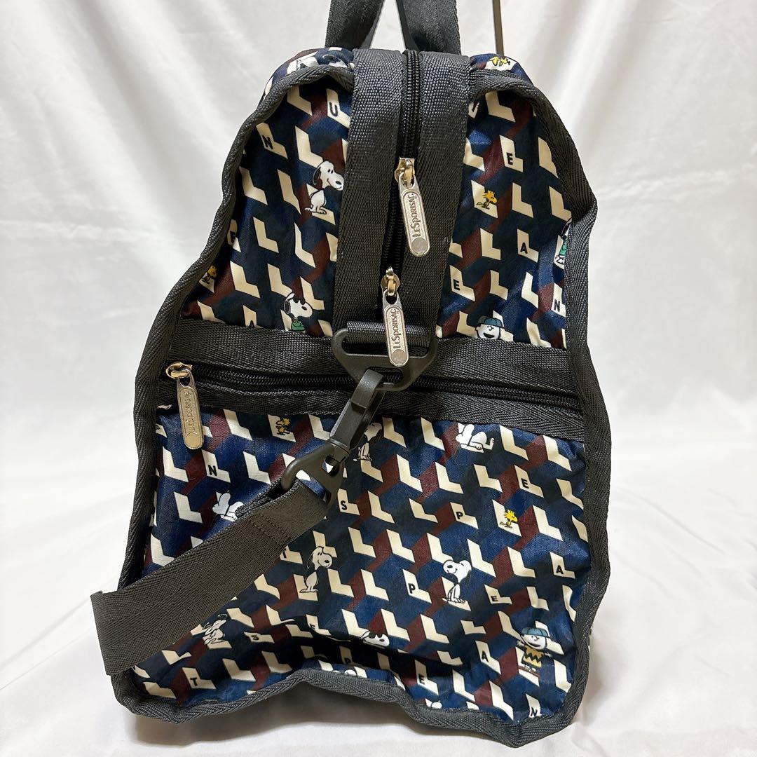 【美品】レスポートサック スヌーピー ボストンバッグ 2way 大容量 旅行