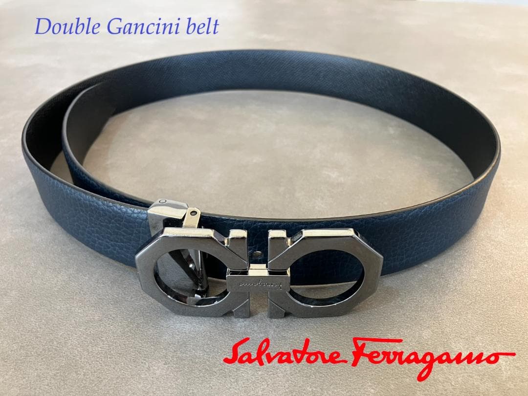 ⭐本月限定⭐ フェラガモ ダブルガンチーニベルト リバーシブル 八角形モデル