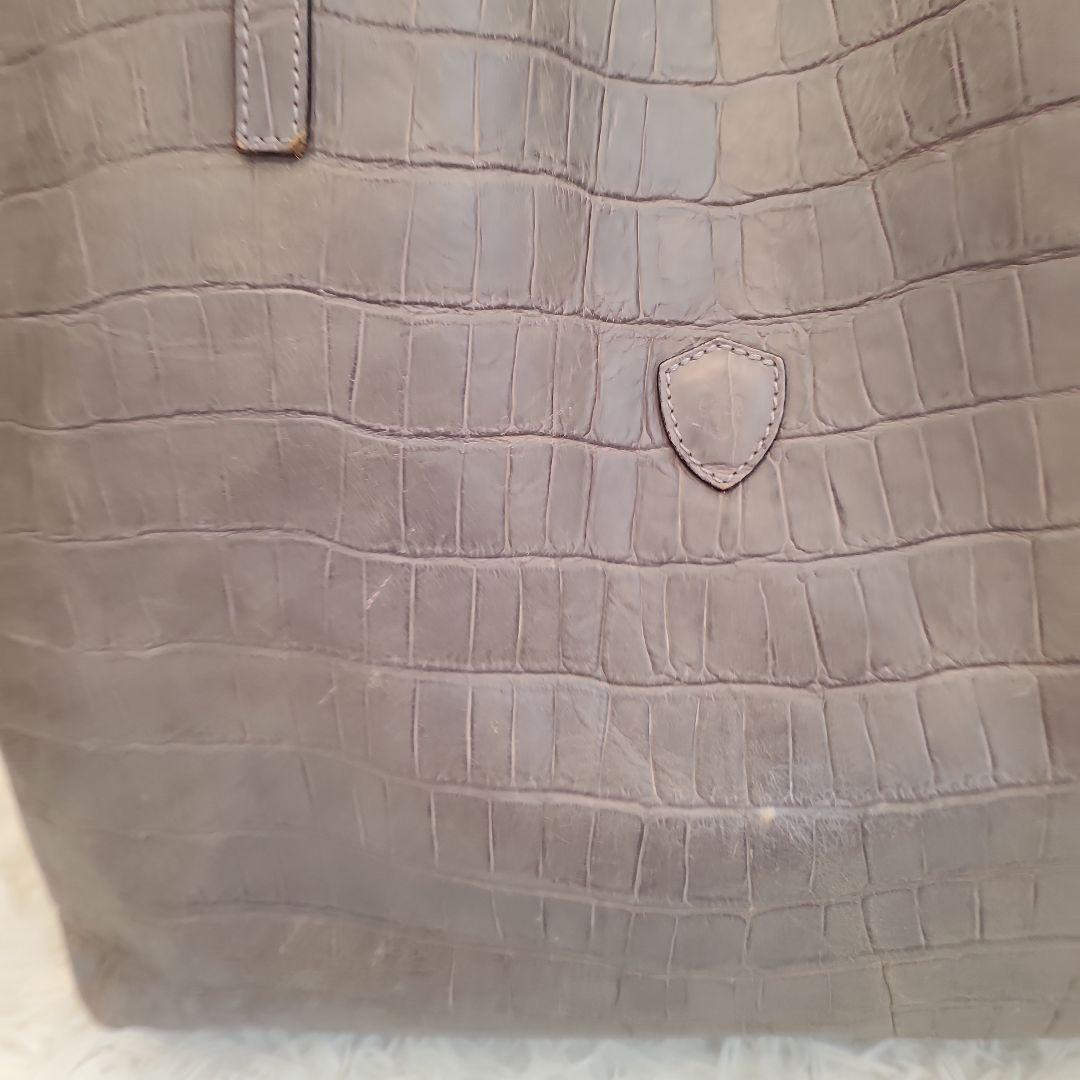 ⭐最終値下げ⭐Felisi　クロコ型押し　レザー トートバッグ 　a4収納