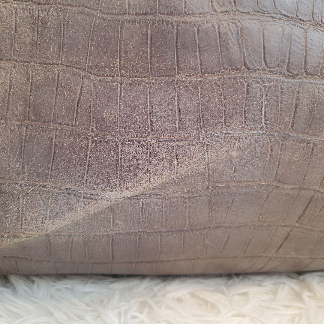 ⭐最終値下げ⭐Felisi　クロコ型押し　レザー トートバッグ 　a4収納