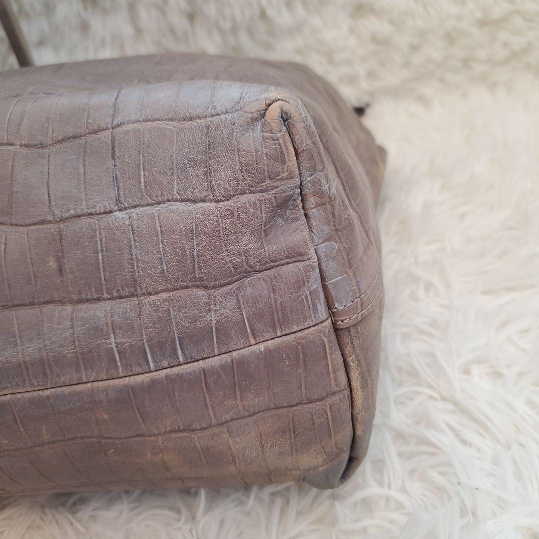 ⭐最終値下げ⭐Felisi　クロコ型押し　レザー トートバッグ 　a4収納