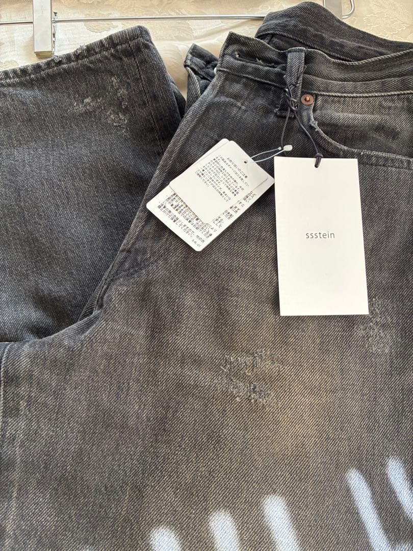 新作シュタインssstein 26SS LOOSE DENIM JEANS黒XS