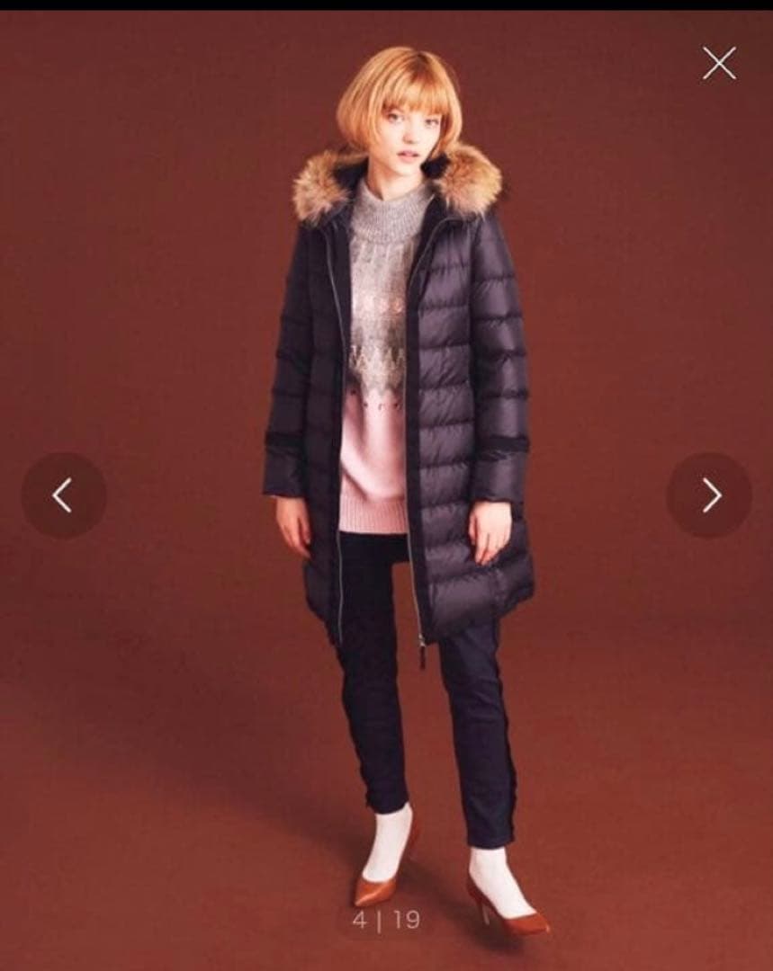 LANVIN en Bleu ダウン　フード付きダウンジャケット 36 黒　美品