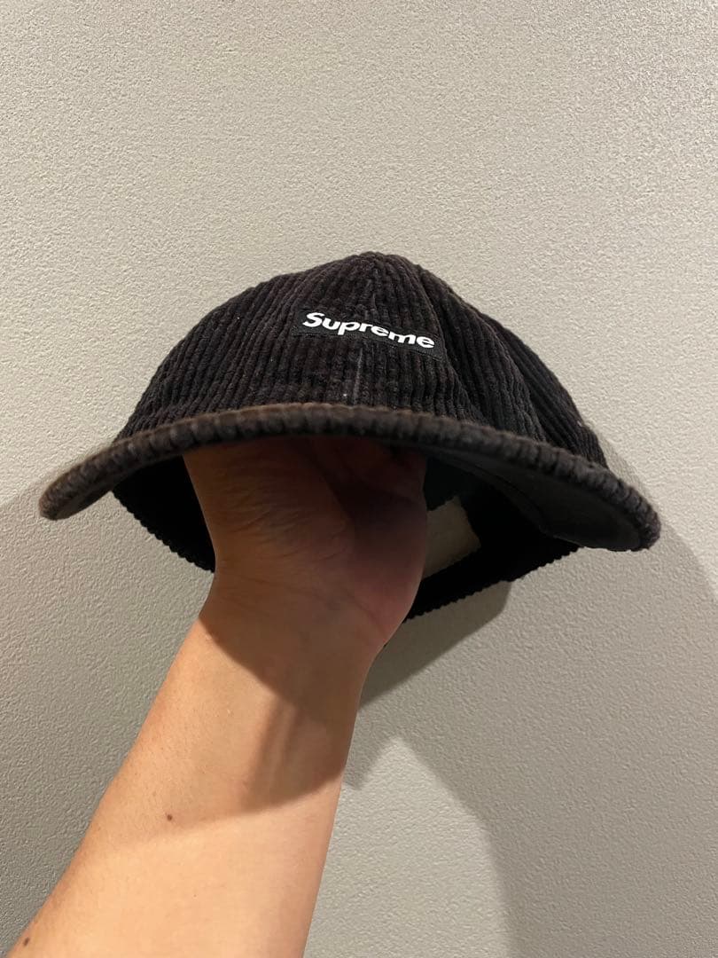 Supreme コーデュロイ ブラックキャップ　ボックスロゴ