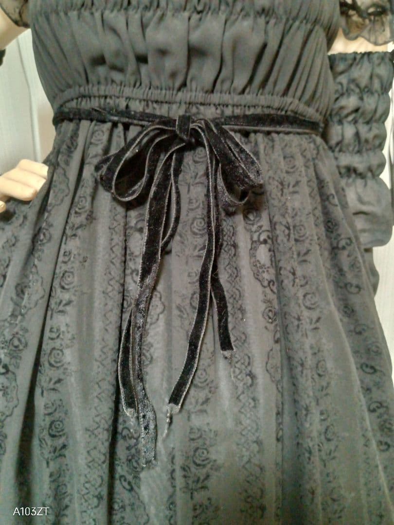 す*︎様 Moi-meme-Moitie 薔薇シフォンワンピース アームカバー