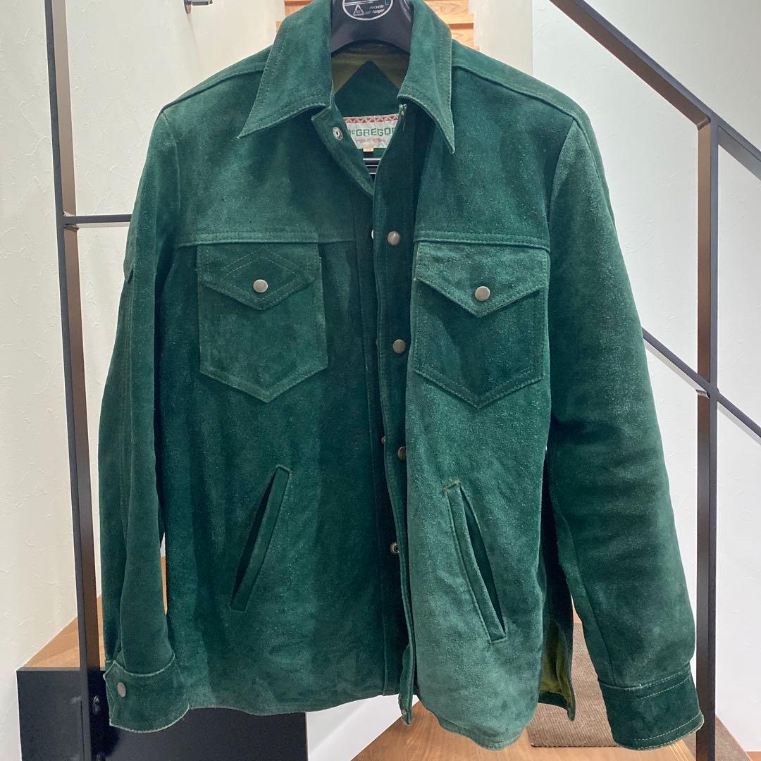 McGREGOR 推定70s ヴィンテージ　スエードレザージャケット　緑
