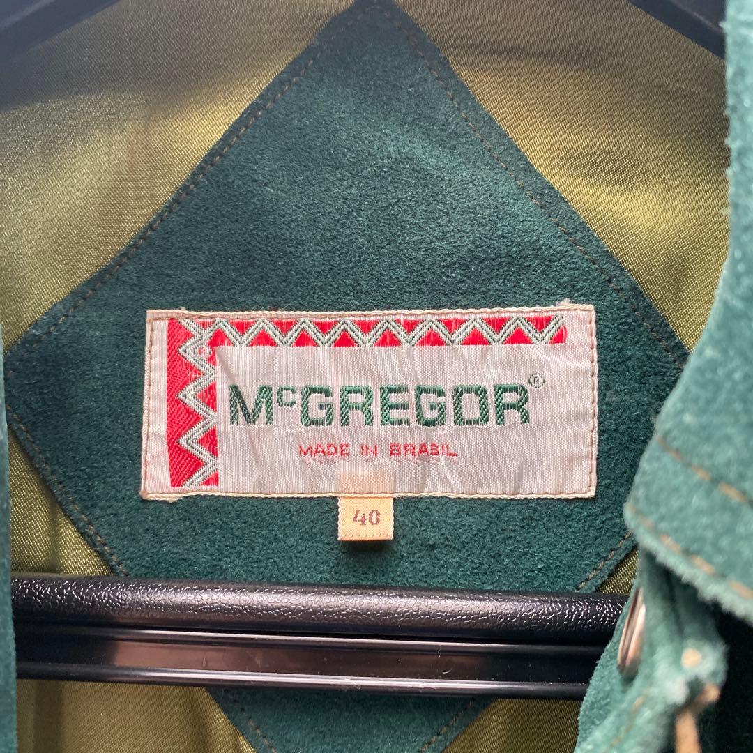 McGREGOR 推定70s ヴィンテージ　スエードレザージャケット　緑