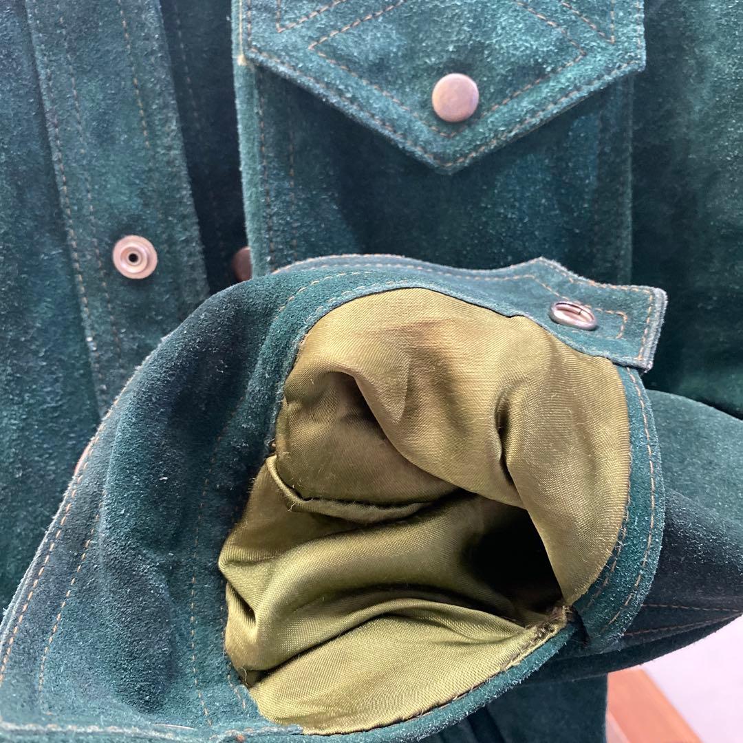 McGREGOR 推定70s ヴィンテージ　スエードレザージャケット　緑