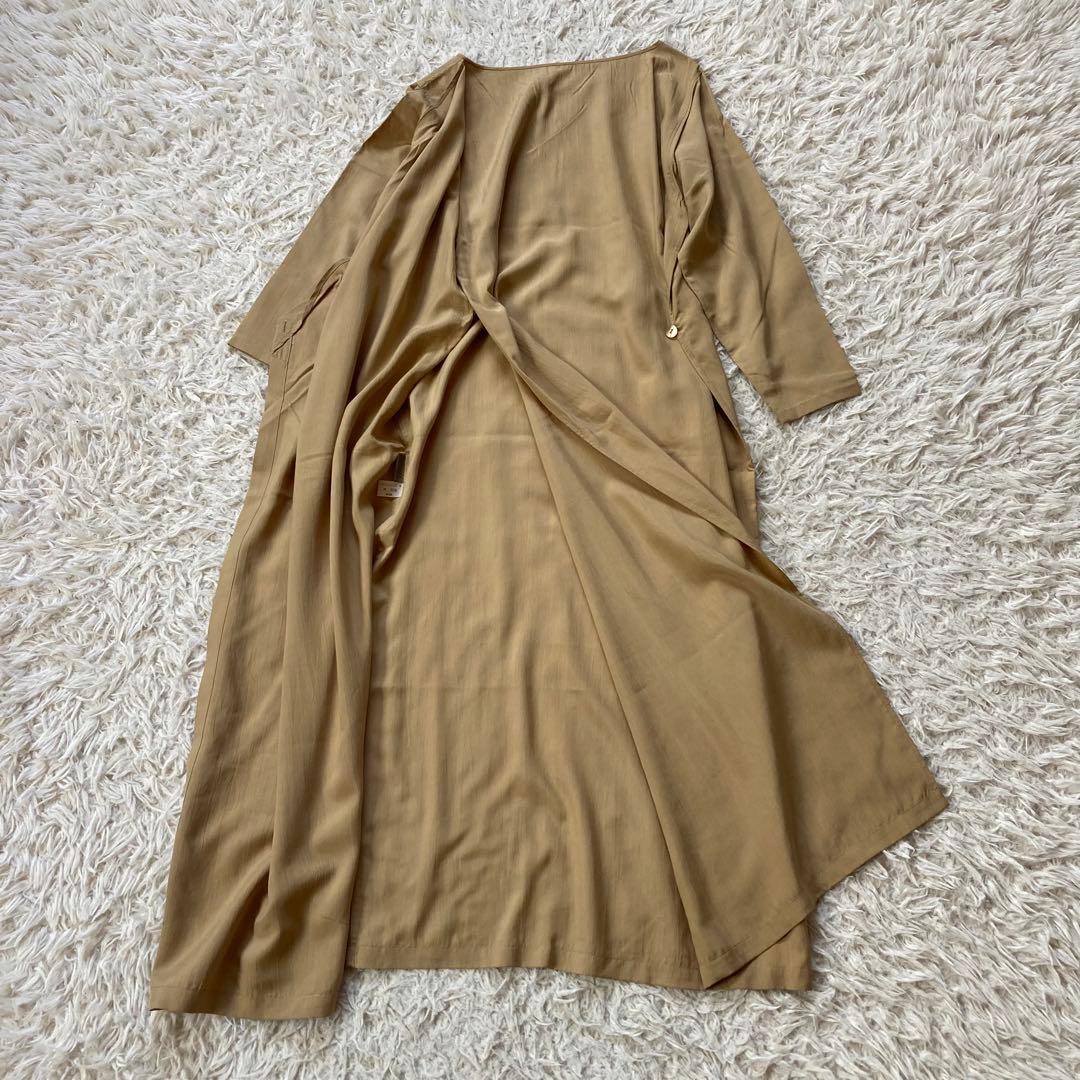 ヨーガンレール セットアップスーツ シルク100% M ベージュ ベルト付