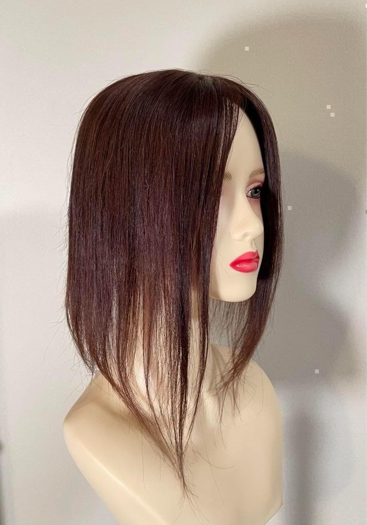 ❤　人毛100％　ヘアピース　広範囲隠し　12×13 人工肌　部分ウイッグ　❤