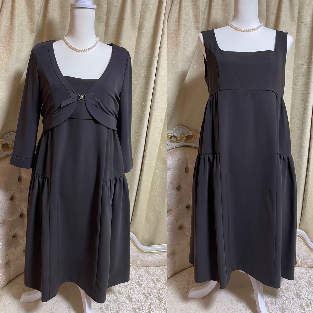 (みみ)茶色 FOXEY エンパイアドレス42 ＆ ボレロ42