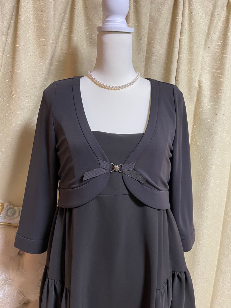 (みみ)茶色 FOXEY エンパイアドレス42 ＆ ボレロ42