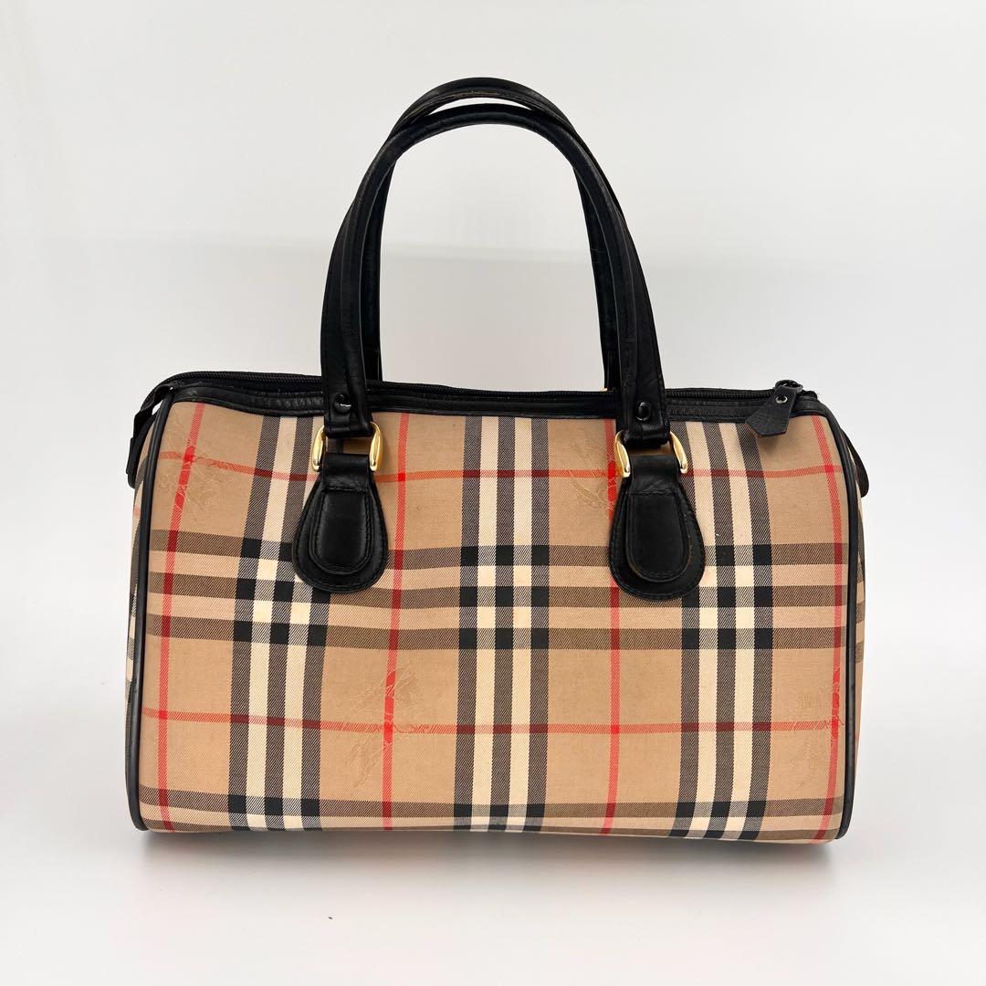 バーバリー ノバチェック ミニボストン バッグ 質屋鑑定済み