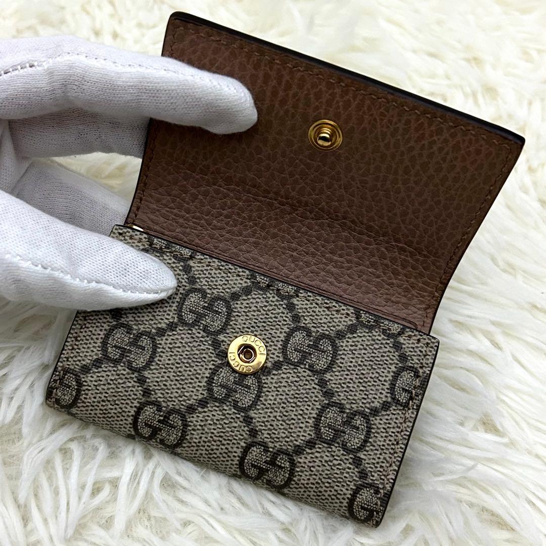 【美品】GUCCI GG柄 GGマーモント コーティング6連 キーケース