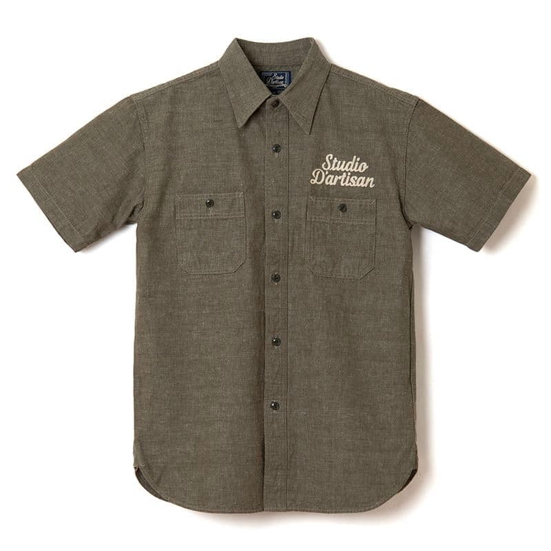 新品 STADIO D'ARTISAN 刺繍シャンブレーシャツ ダルチザン