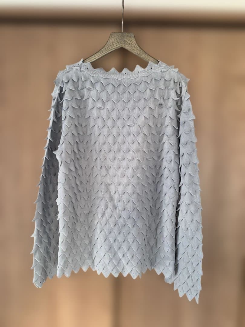 ISSEY MIYAKE イッセイミヤケ グレー ニットセーター L サイズ