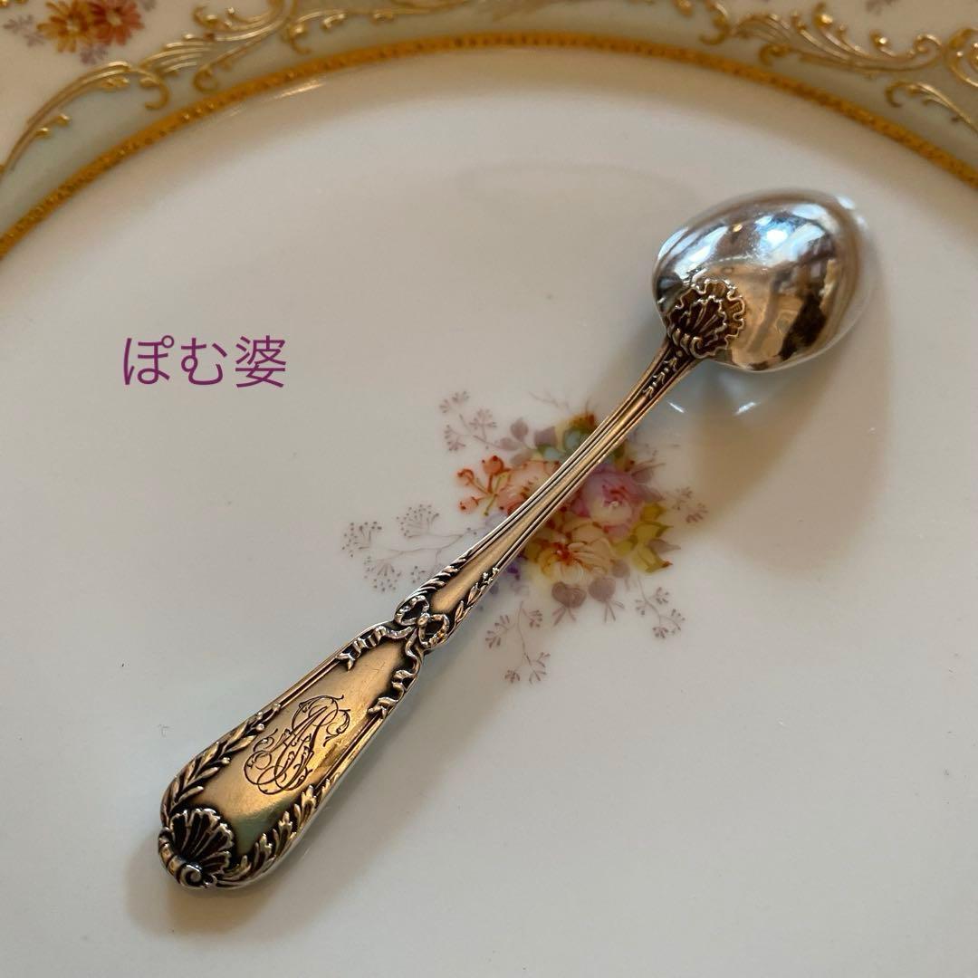 【フランス／ピュイフォルカ＆クリストフル】純銀／コーヒースプーン＆ケーキフォーク