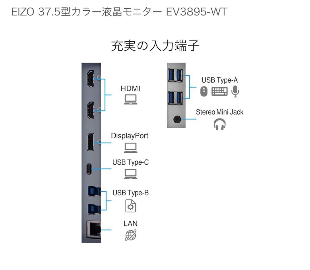 EIZO FlexScan EV3895(ホワイト)