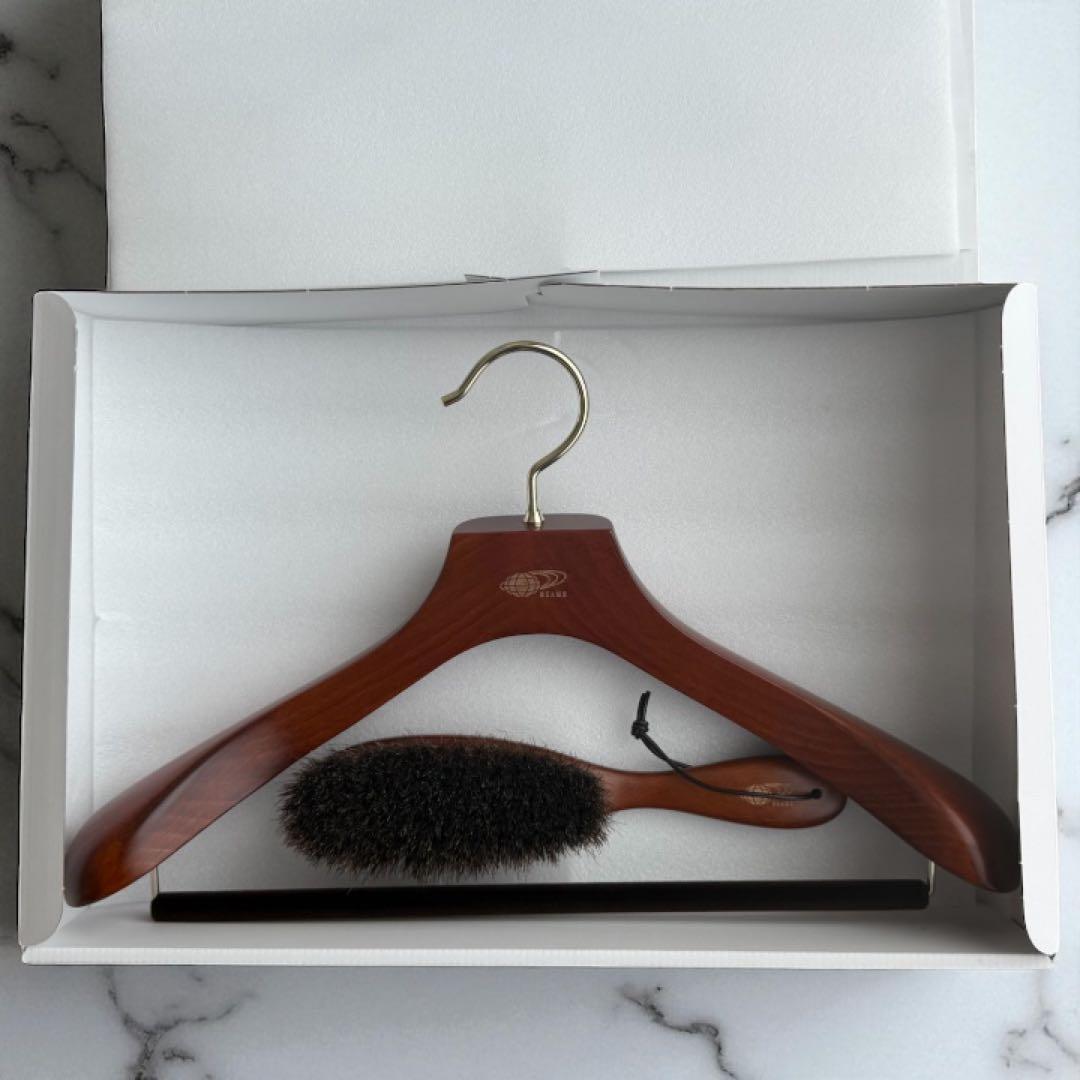 ビームス ノベルティ NAKATA HANGER 木製ハンガー＆ブラシ 非売品