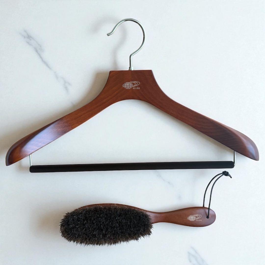 ビームス ノベルティ NAKATA HANGER 木製ハンガー＆ブラシ 非売品