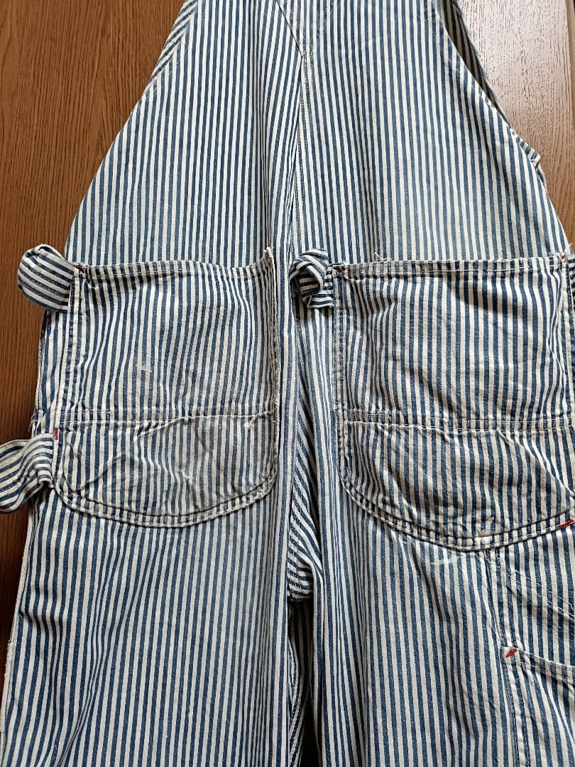 50s-60s BURLINGTON  ヒッコリー エプロンオーバーオール